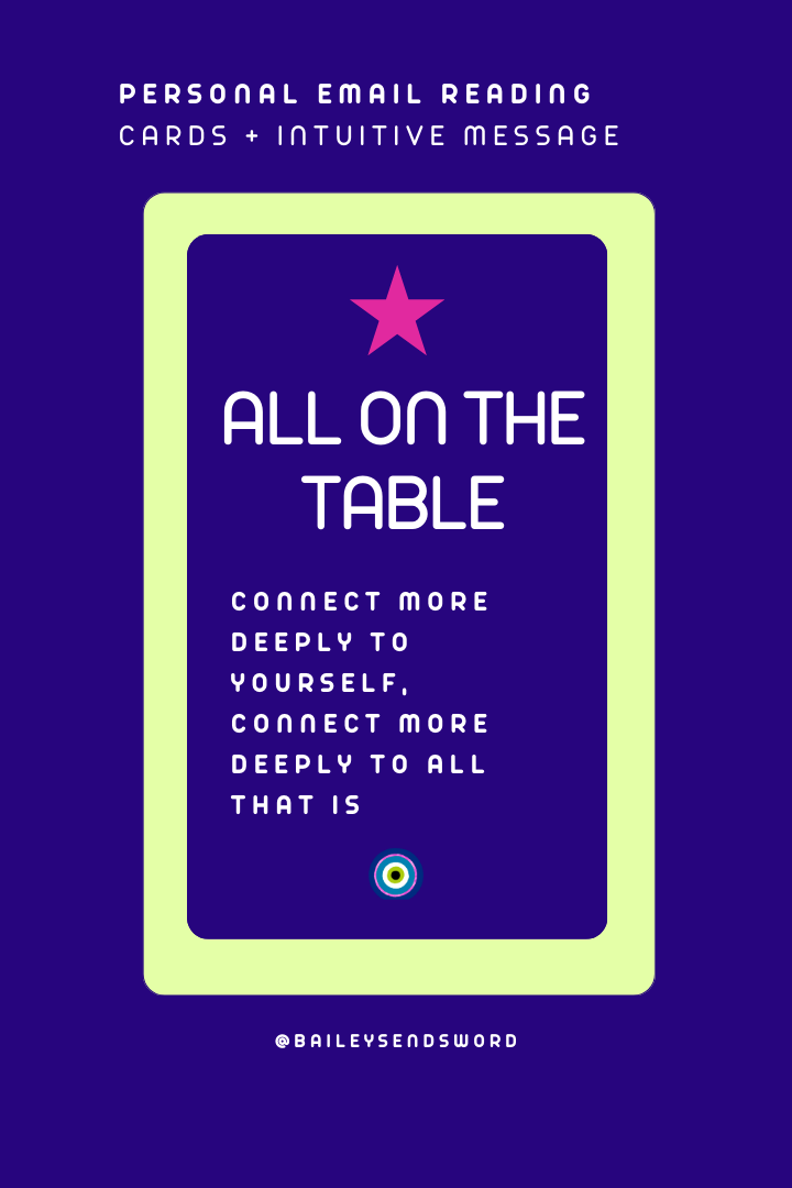 All on the Table Reading - Until the Cards Say Stop Personal Email Reading