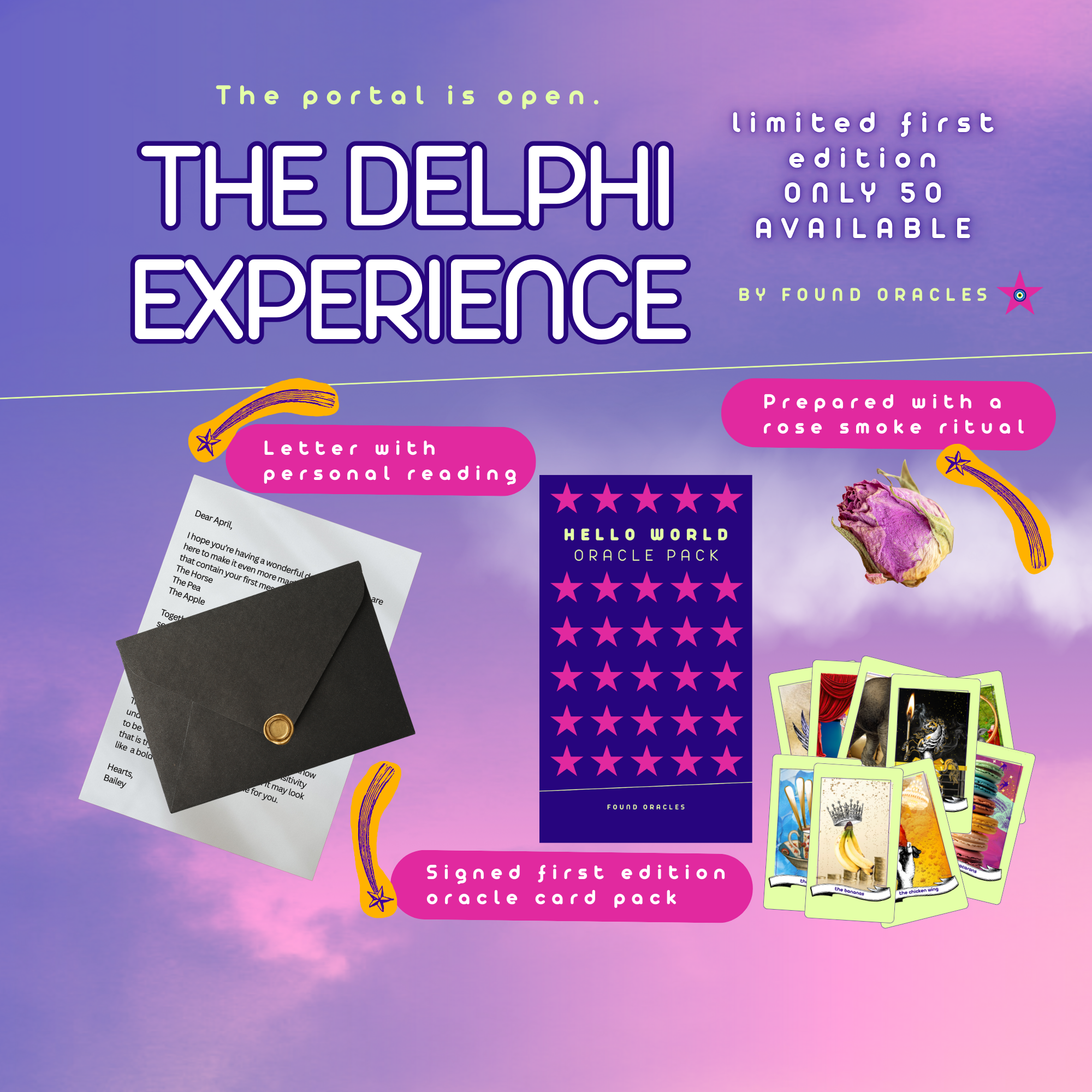 The Delphi Experience: "HELLO WORLD" First Edition Oracle Cards Plus Personal Reading {PRE-ORDER}