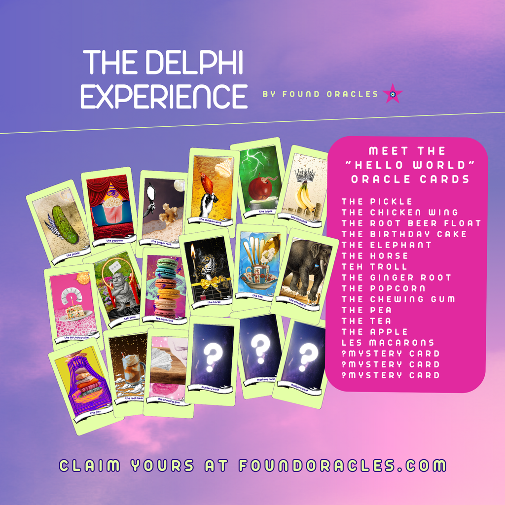 The Delphi Experience: "HELLO WORLD" First Edition Oracle Cards Plus Personal Reading