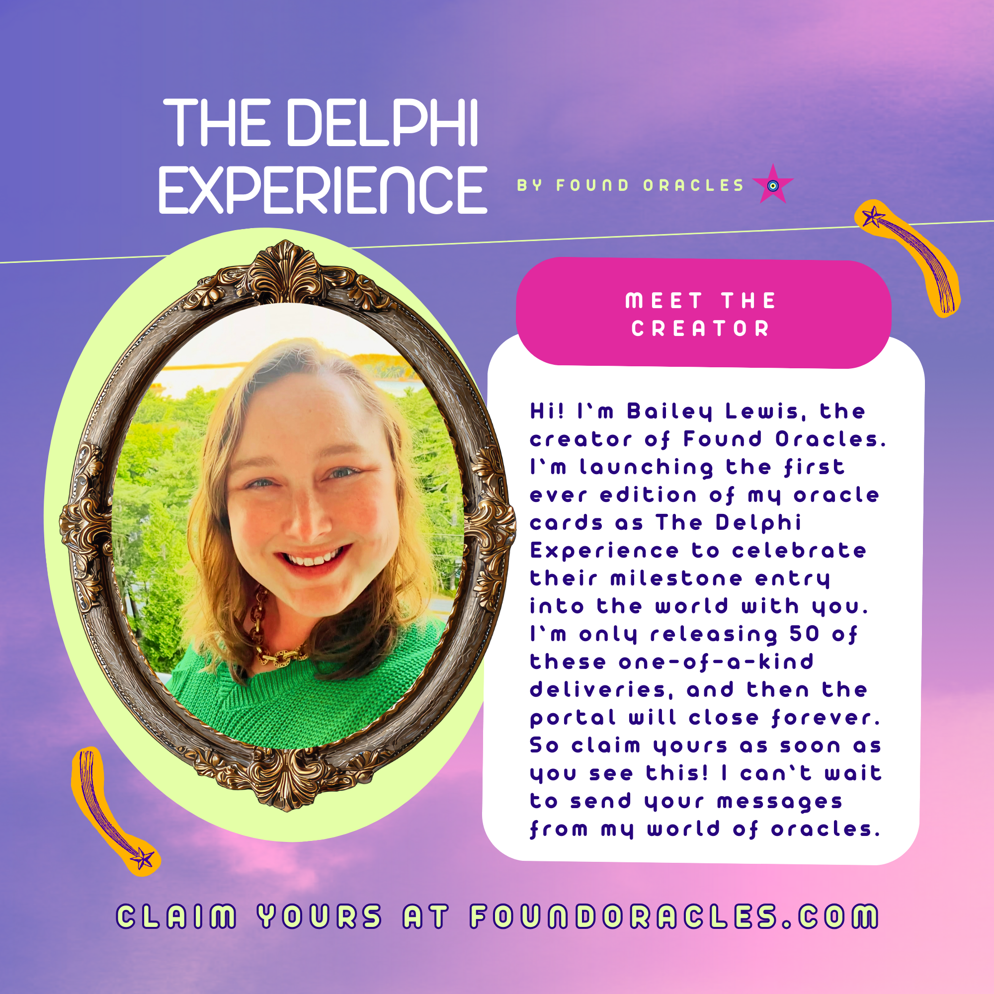 The Delphi Experience: "HELLO WORLD" First Edition Oracle Cards Plus Personal Reading